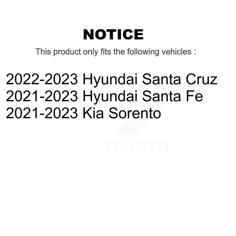 Front Coated Disc Brake Rotors And Ceramic Pads Kit For Hyundai Santa Fe Kia Sorento Cruz KGT-103475