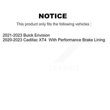Charger l'image dans la galerie, Front Coated Disc Brake Rotors And Ceramic Pads Kit For Buick Envision Cadillac XT4 KGT-103483