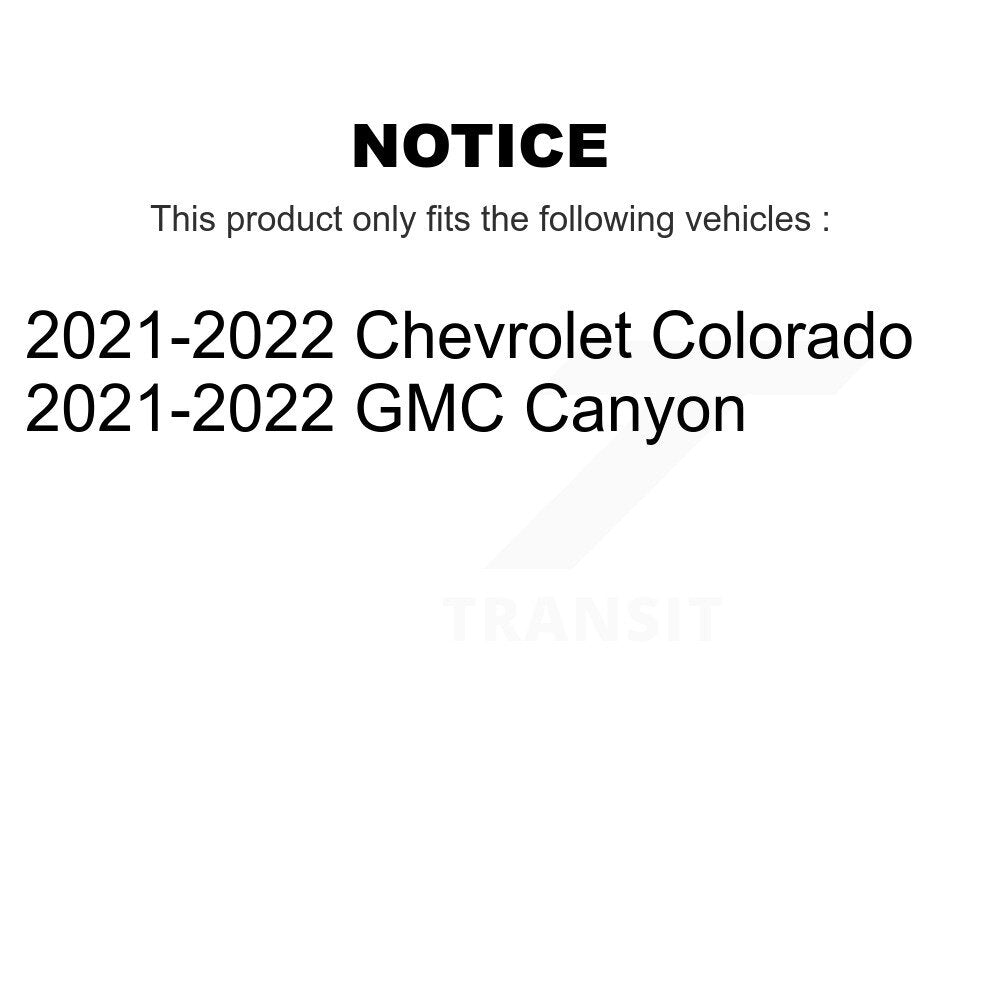 Front Coated Disc Brake Rotor Ceramic Pad Kit For 2021-2022 Chevrolet Colorado GMC Canyon KGT-103494