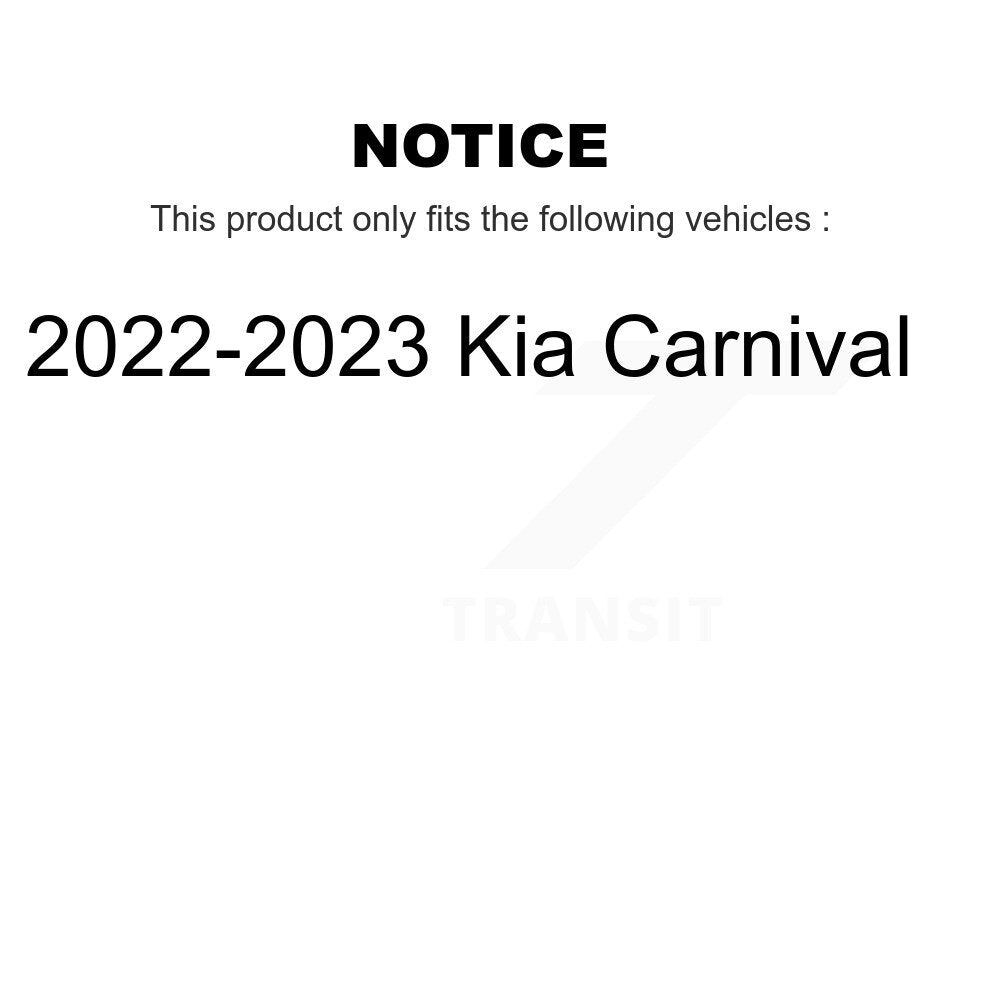 Front Coated Disc Brake Rotors And Ceramic Pads Kit For 2022-2024 Kia Carnival KGT-103500