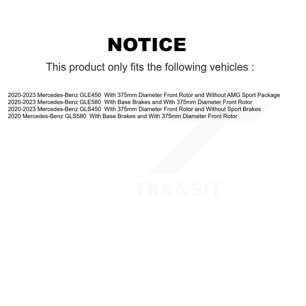 Front Coat Disc Brake Rotor Ceramic Pad Kit For Mercedes-Benz GLE450 GLS450 GLS580 GLE580 KGT-103507