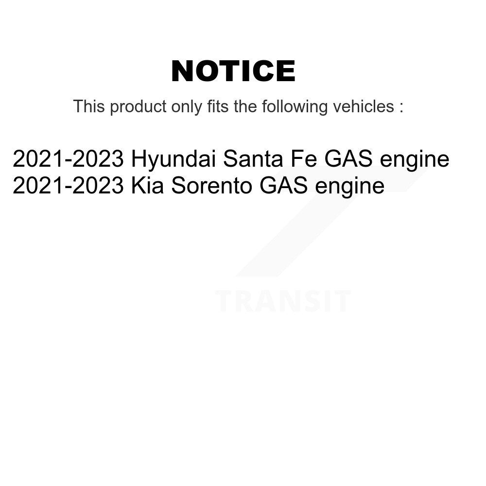 Rear Coated Disc Brake Rotors Ceramic Pad Kit For Hyundai Santa Fe Kia Sorento GAS engine KGT-103535