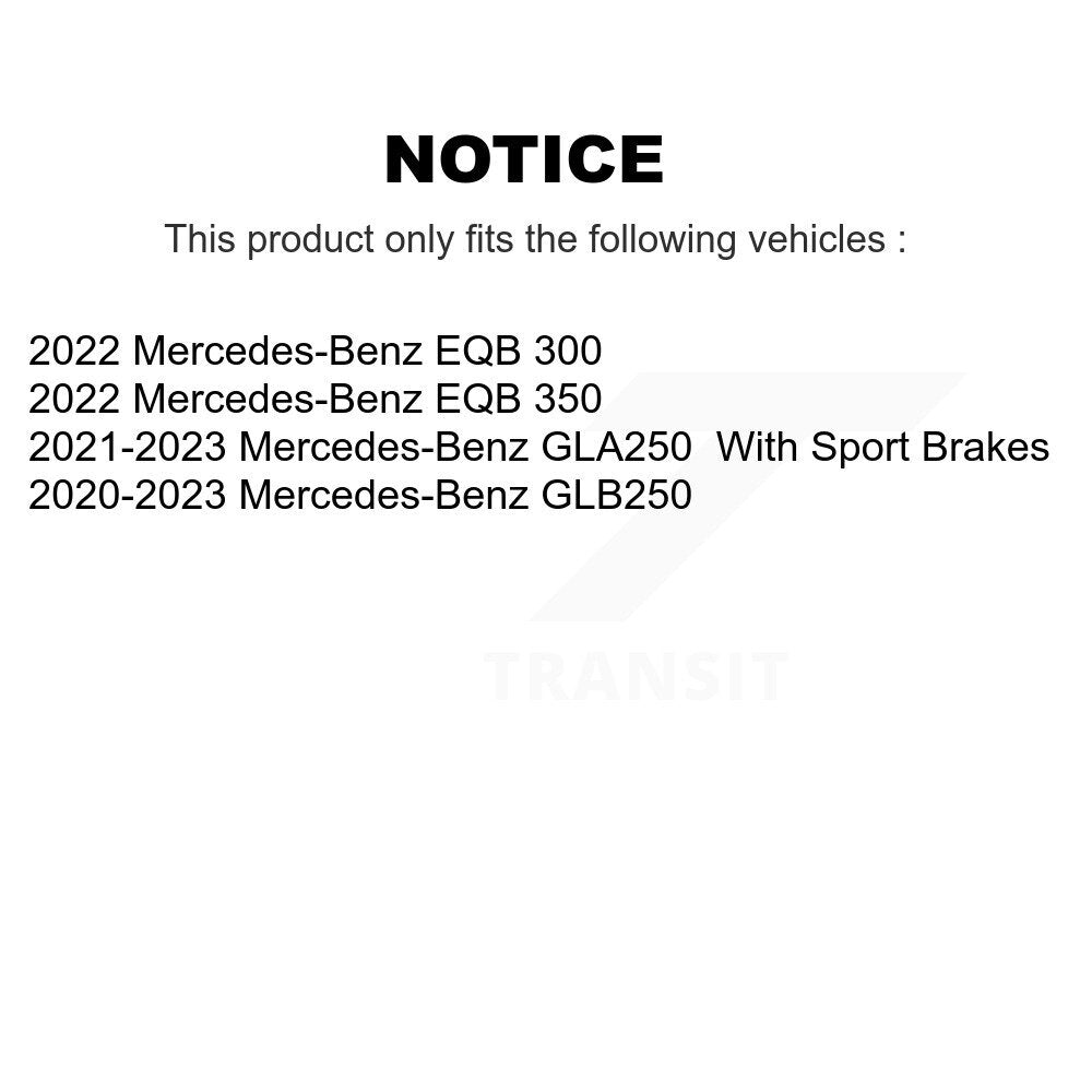 Rear Coated Disc Brake Rotors Ceramic Pad Kit For Mercedes-Benz GLB250 GLA250 EQB 350 300 KGT-103549
