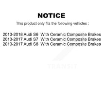 Charger l'image dans la galerie, Rear Coated Brake Rotor &amp; Ceramic Pad Kit For Audi S6 S7 S8 With Composite Brakes KGT-103555