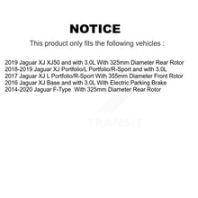Load image into Gallery viewer, Rear Coated Disc Brake Rotors And Ceramic Pads Kit For Jaguar F-Type XJ KGT-103559