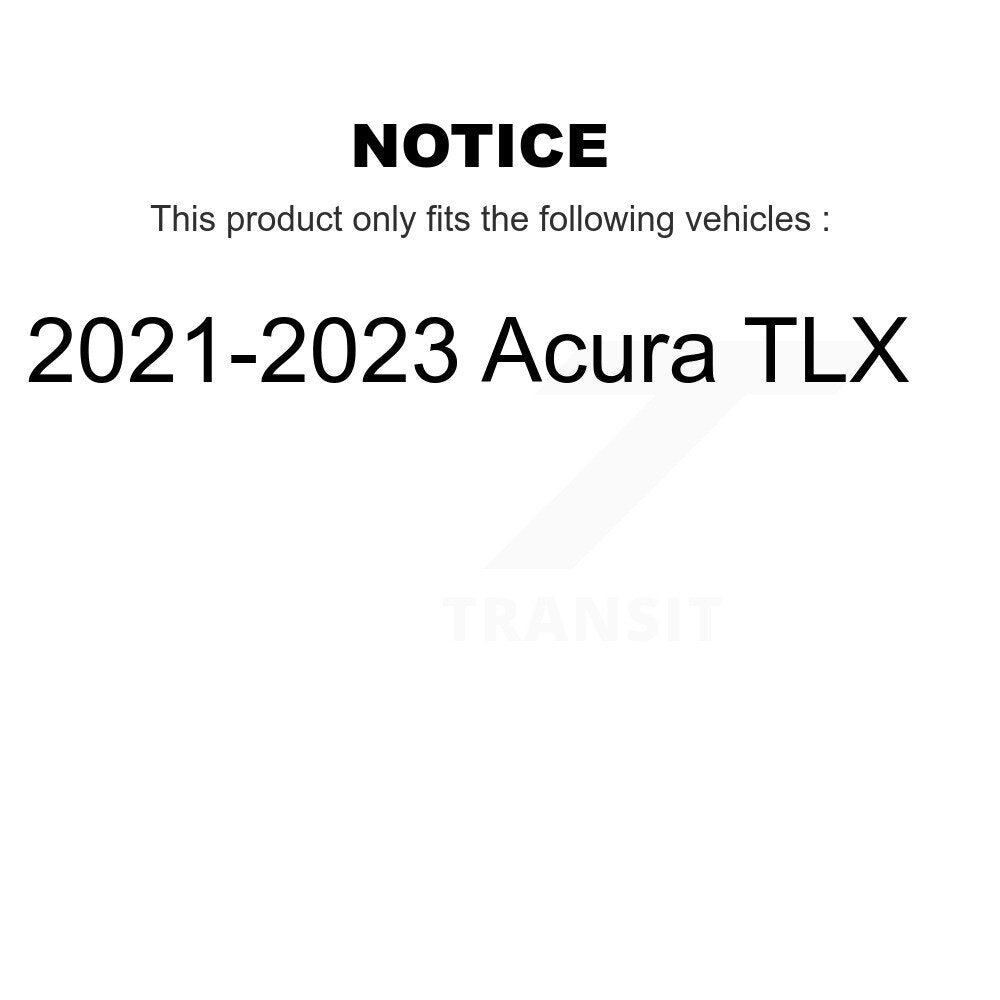 Rear Coated Disc Brake Rotors And Ceramic Pads Kit For 2021-2023 Acura TLX KGT-103563