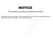 Charger l'image dans la galerie, Rear Coated Disc Brake Rotors And Ceramic Pads Kit For Jeep Grand Cherokee L KGT-104346