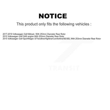 Charger l'image dans la galerie, Rear Coated Disc Brake Rotors And Ceramic Pads Kit For 2015 Volkswagen Golf SportWagen KGT-104348