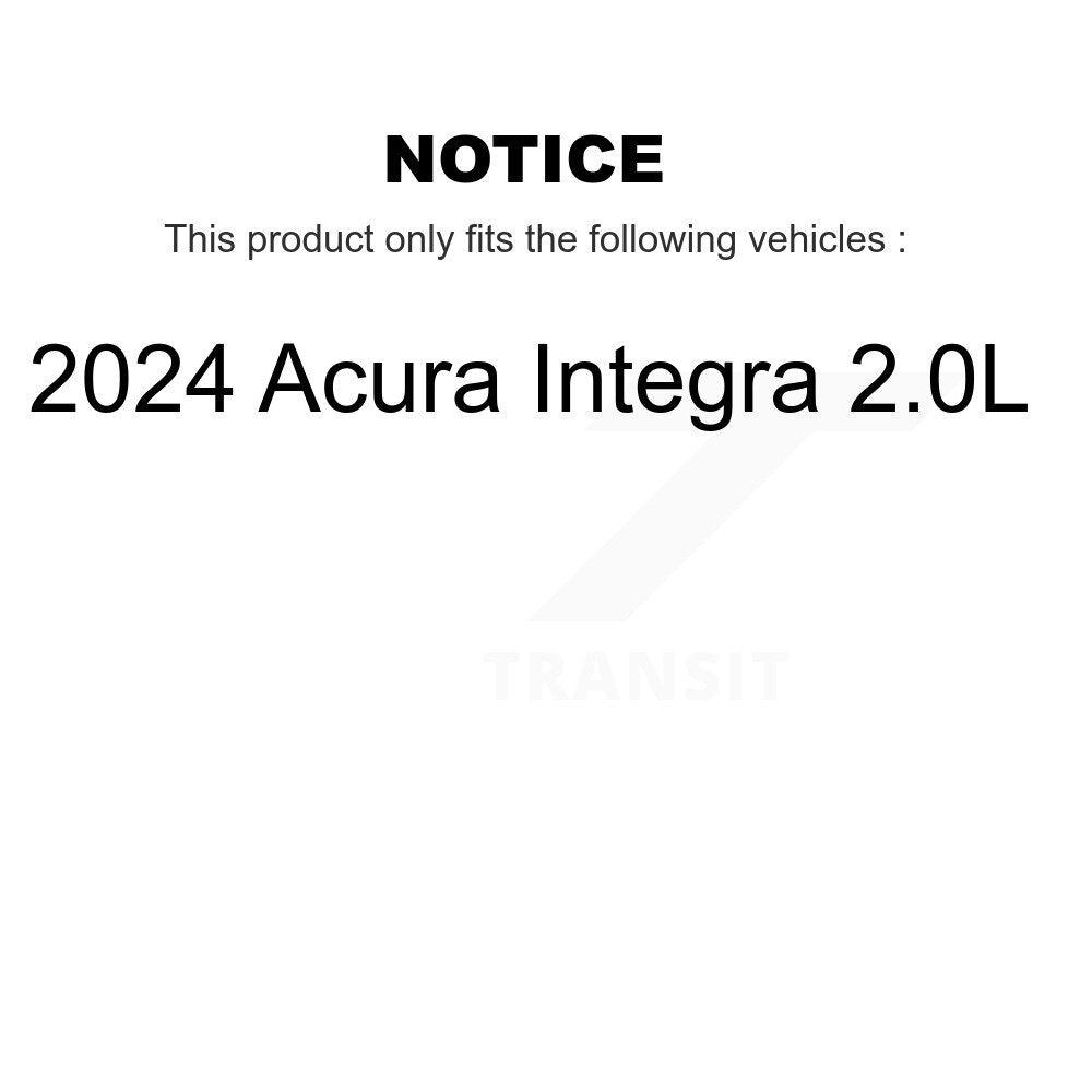 Rear Coated Disc Brake Rotors And Ceramic Pads Kit For 2024 Acura Integra 2.0L KGT-104357