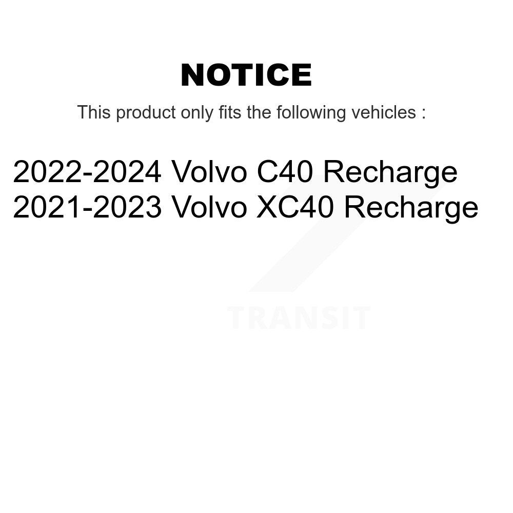 Front Rear Coated Disc Brake Rotors And Ceramic Pads Kit For Volvo XC40 Recharge C40 KGT-104374