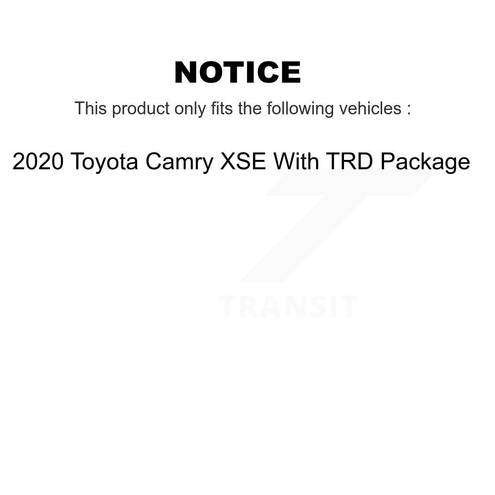 Front Rear Coated Brake Rotors Ceramic Pad Kit For 2020 Toyota Camry XSE With TRD Package KGT-104378