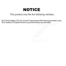 Charger l'image dans la galerie, Front Rear Coated Disc Brake Rotors And Ceramic Pads Kit For Cadillac CTS KGT-104384