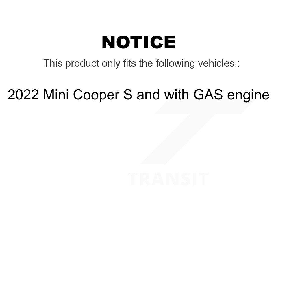 Front Rear Coated Disc Brake Rotor Ceramic Pad Kit For 2022 Mini Cooper S with GAS engine KGT-104387