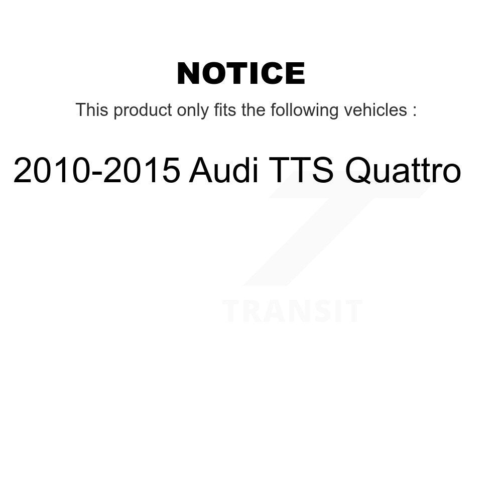 Front Rear Coated Disc Brake Rotors And Ceramic Pads Kit For 2010-2015 Audi TTS Quattro KGT-104394