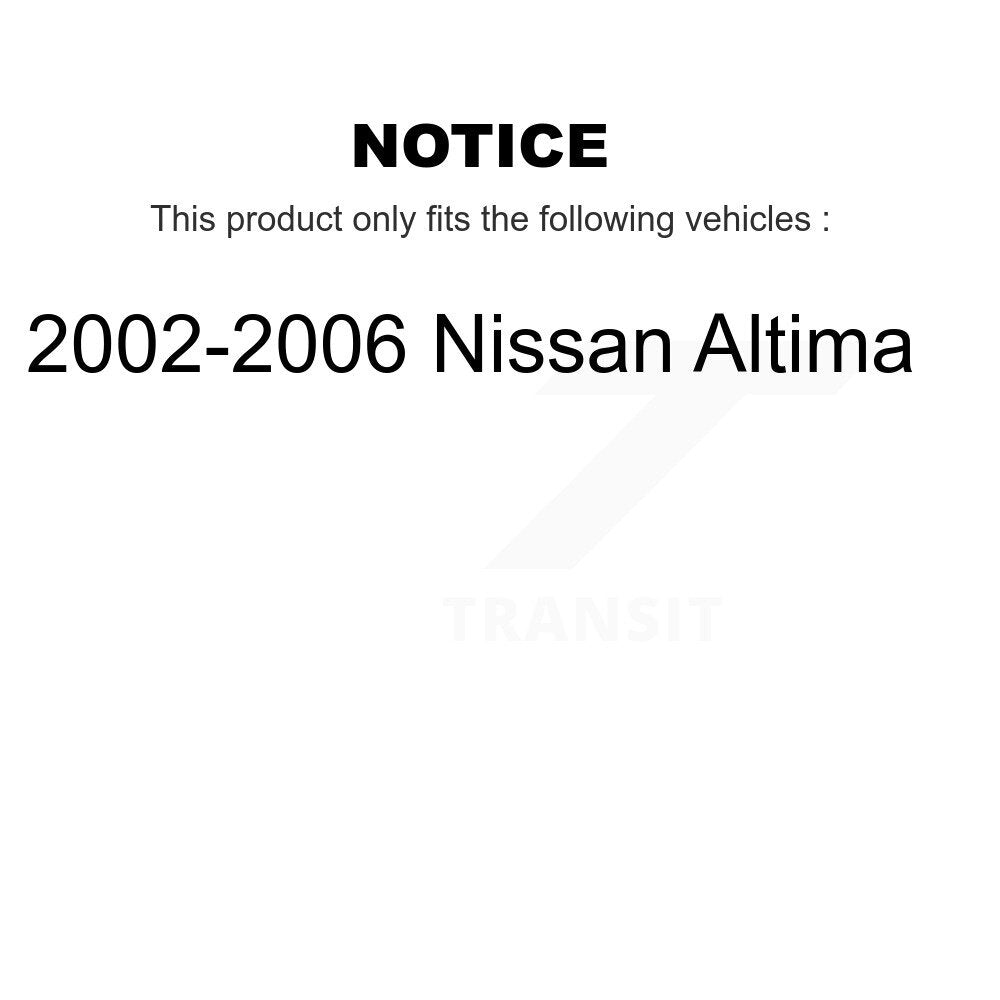 Rear Suspension Shock Absorber And Strut Mount Kit For 2002-2006 Nissan Altima KSH-100020