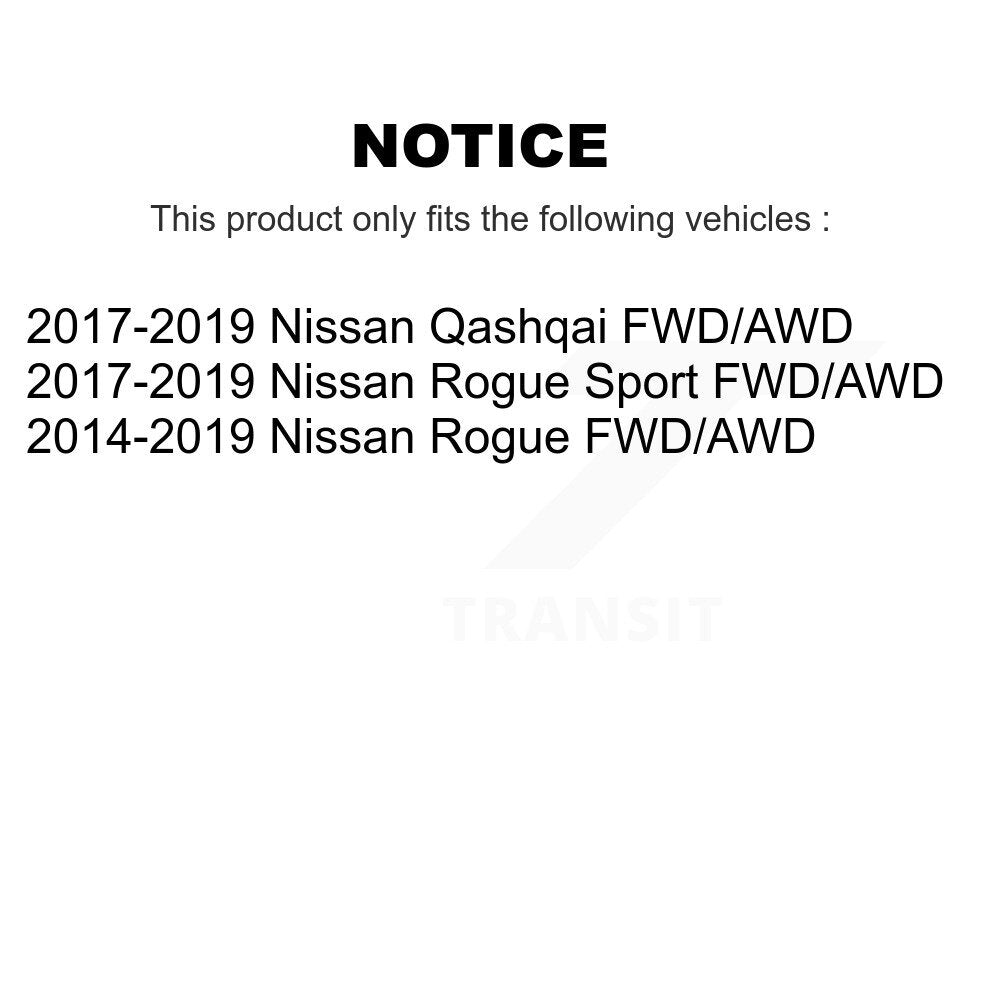 2017-2021 Nissan Qashqai  , 2017-2021 Nissan Rogue Sport  , 2014-2020 Nissan Rogue  Front Suspension Strut Coil Spring Assembly Kit