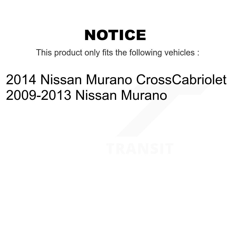 2009-2014 Nissan Murano  Front Suspension Strut Coil Spring Assembly Kit