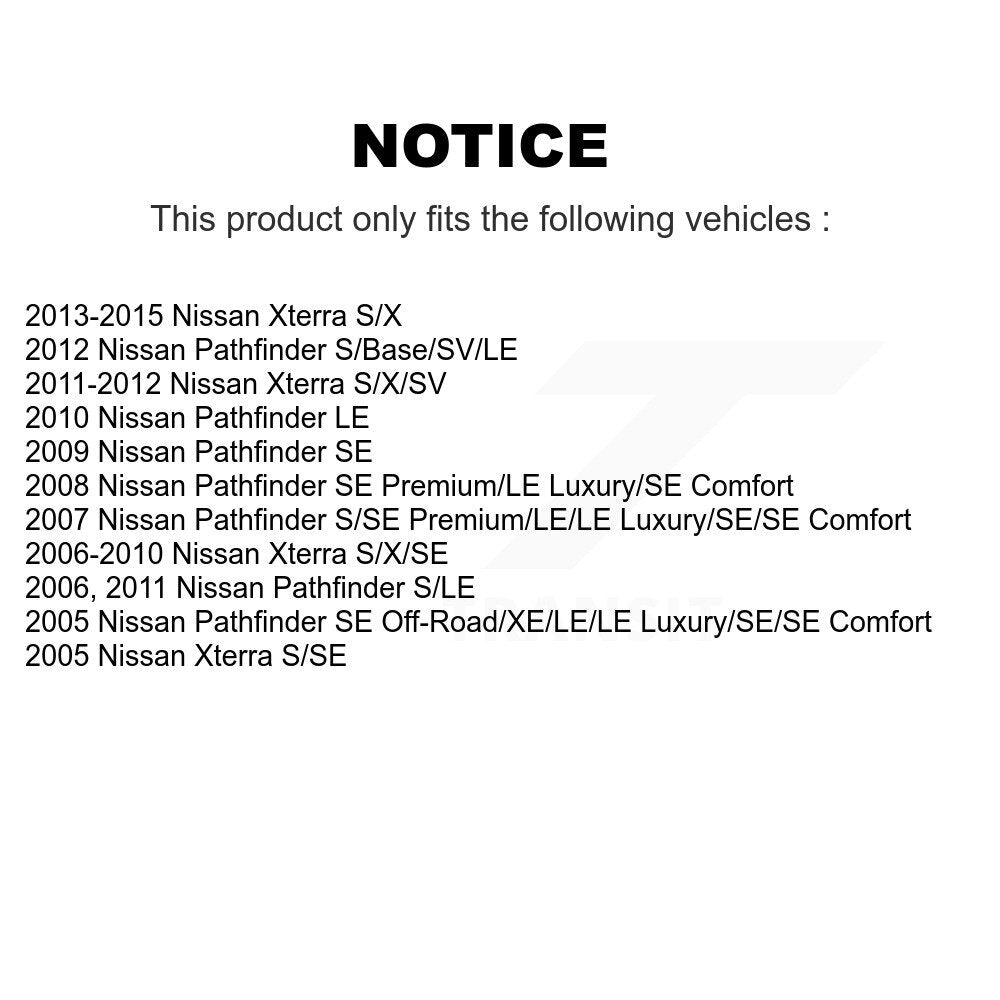 Front Left Complete Shock Assembly And TOR Link Kit For Nissan Pathfinder Xterra