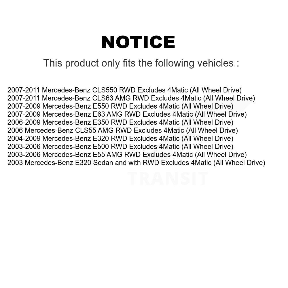 Front Right Shock Assembly TOR Link Kit For Mercedes-Benz E320 E350 E500 CLS550