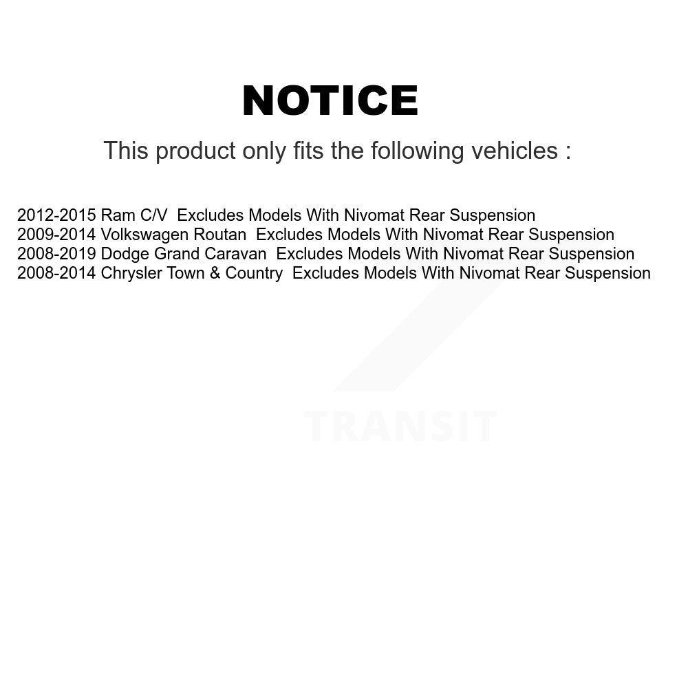 Front Shock Assembly & TOR Link Kit For Dodge Grand Caravan Chrysler Town Ram