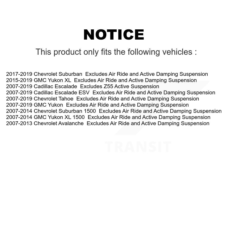 Front Shock Assembly & TOR Link Kit For Chevrolet GMC Tahoe Yukon Avalanche 1500