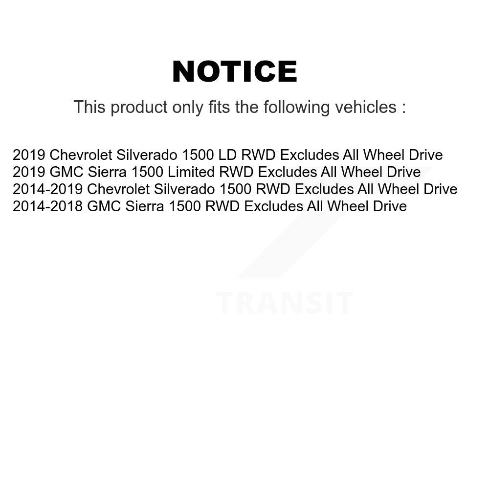 2019 Chevrolet Silverado 1500 LD , 2019 GMC Sierra 1500 Limited , 2014-2018 Chevrolet Silverado 1500  , 2014-2018 GMC Sierra 1500  Front Suspension Strut Coil Spring Assembly Kit