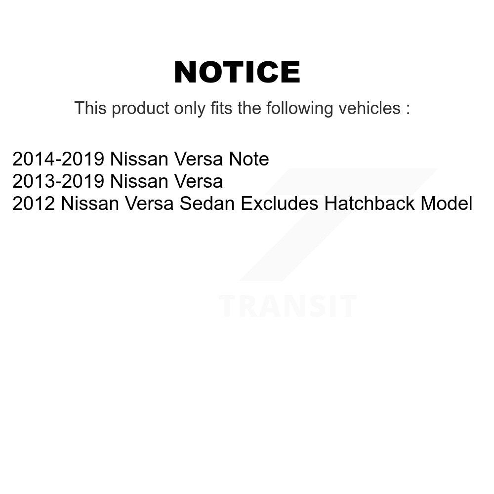 2014-2019 Nissan Versa Note  , 2013-2020 Nissan Versa  , 2012 Nissan Versa Front Left Suspension Strut Coil Spring Assembly Kit