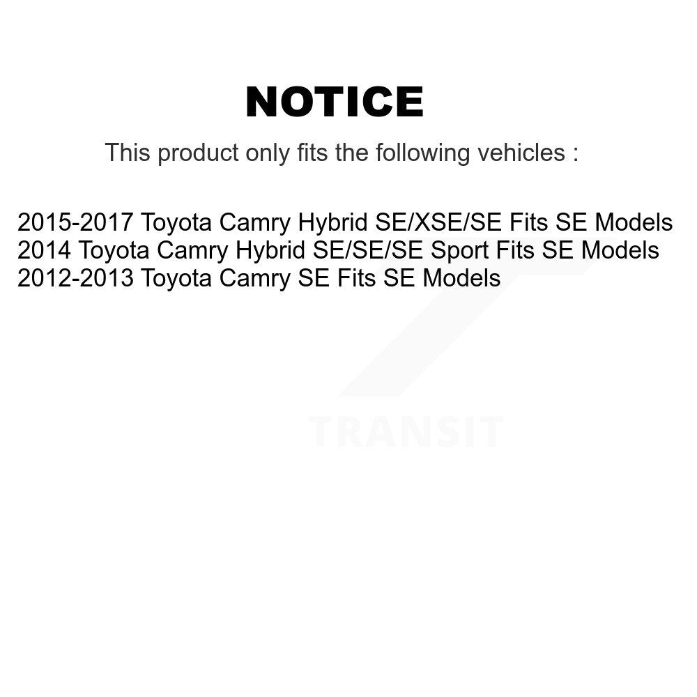 2015-2017 Toyota Camry  , 2014 Toyota Camry , 2012-2013 Toyota Camry  Front Left Suspension Strut Coil Spring Assembly Kit