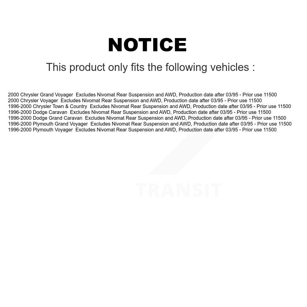 Front Left Shock Assembly TOR Link Kit For Dodge Caravan Grand Plymouth Voyager