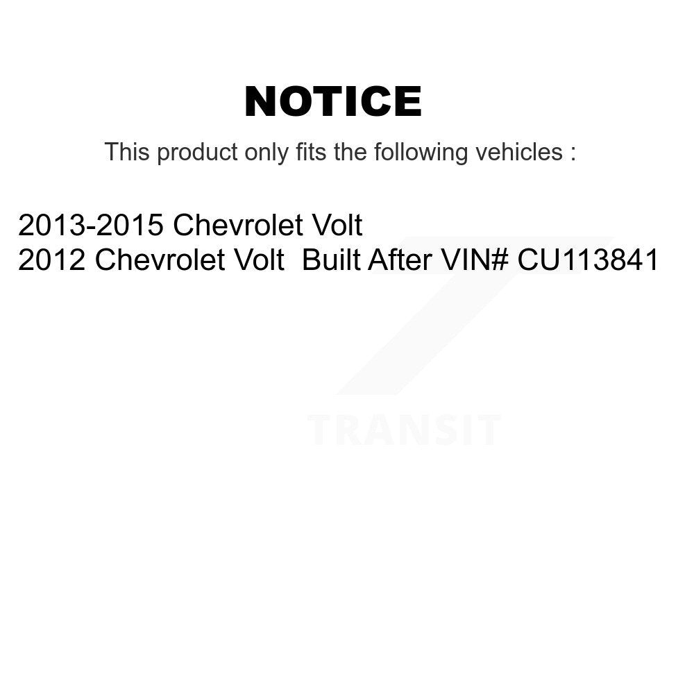 2013-2015 Chevrolet Volt  , 2012 Chevrolet Volt Front Right Suspension Strut Coil Spring Assembly Kit