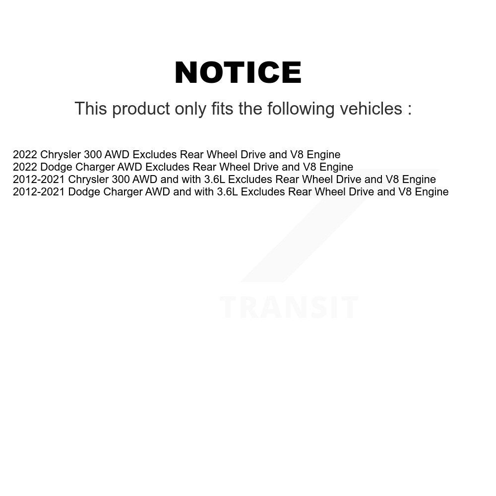 2022 Chrysler 300 , 2022 Dodge Charger , 2012-2021 Chrysler 300  , 2012-2021 Dodge Charger  Front Right Suspension Strut Coil Spring Assembly Kit