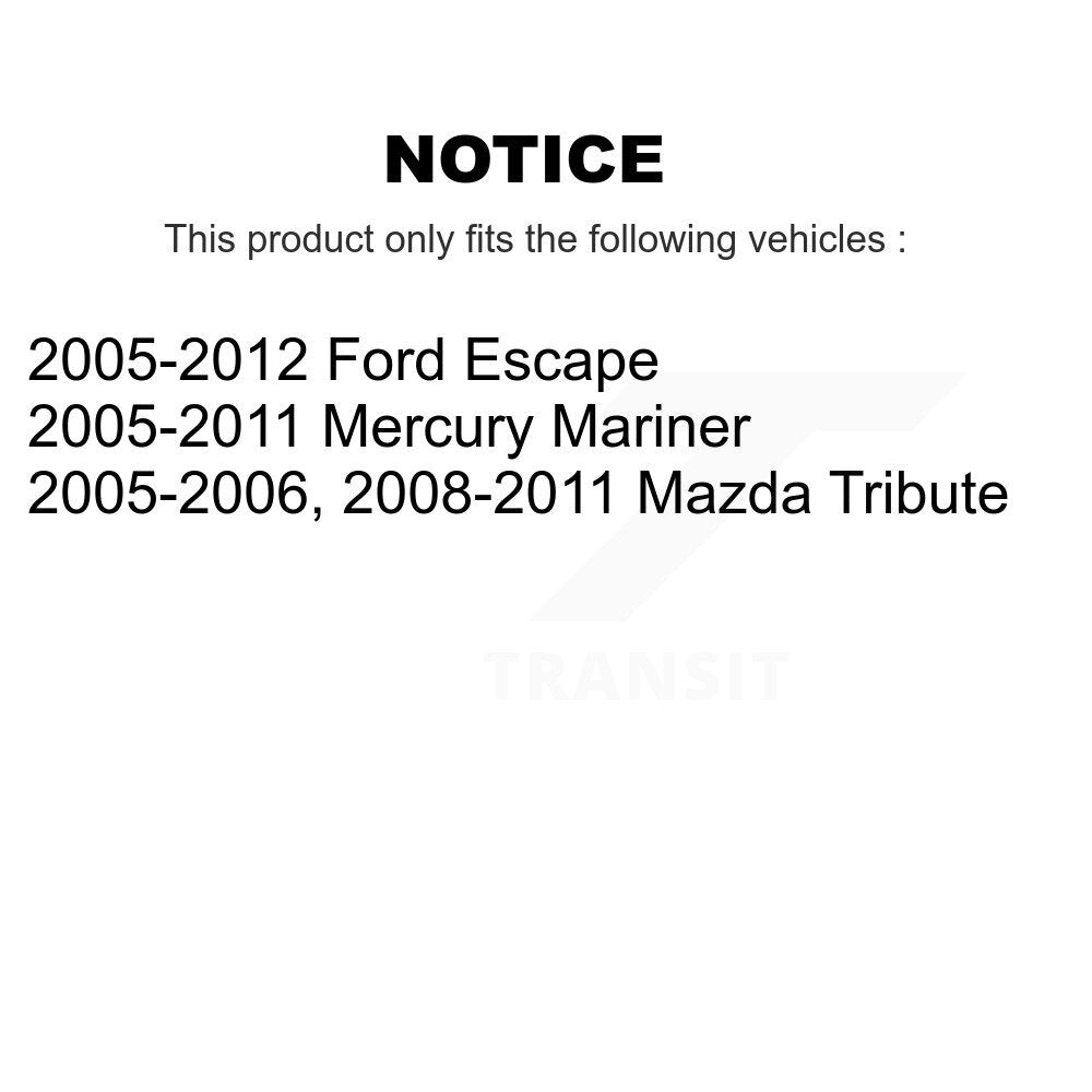 2008-2011 Mazda Tribute  , 2005-2012 Ford Escape  , 2005-2006 Mazda Tribute  , 2005-2011 Mercury Mariner  Front Right Suspension Strut Coil Spring Assembly Kit
