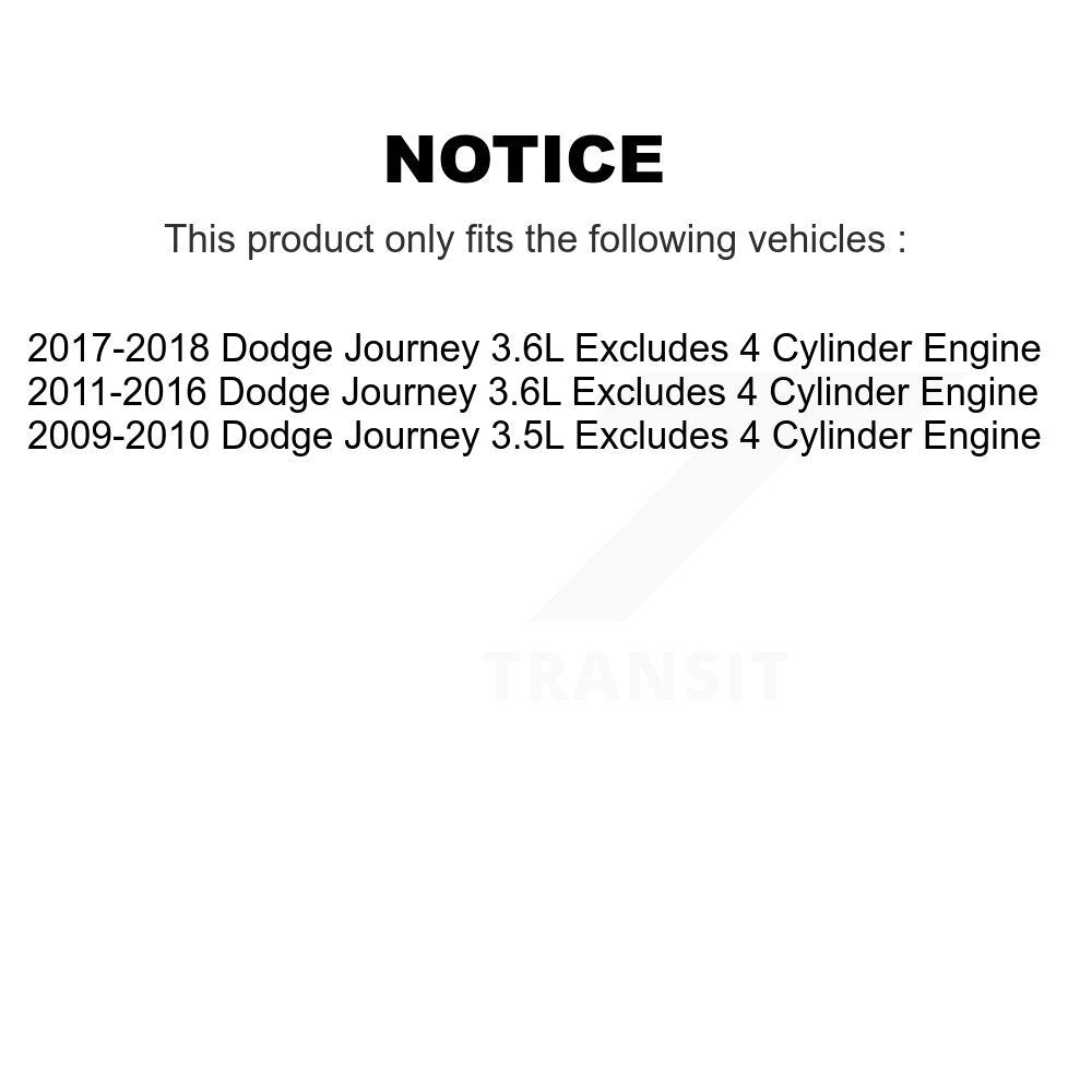 2017-2019 Dodge Journey  , 2011-2016 Dodge Journey  , 2009-2010 Dodge Journey  Front Right Suspension Strut Coil Spring Assembly Kit