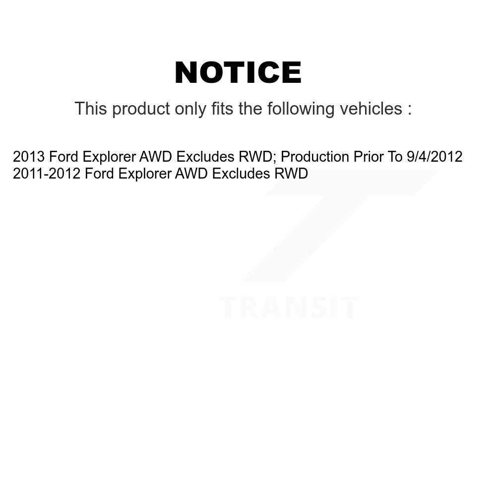 2013 Ford Explorer , 2011-2012 Ford Explorer  Front Left Suspension Strut Coil Spring Assembly Kit