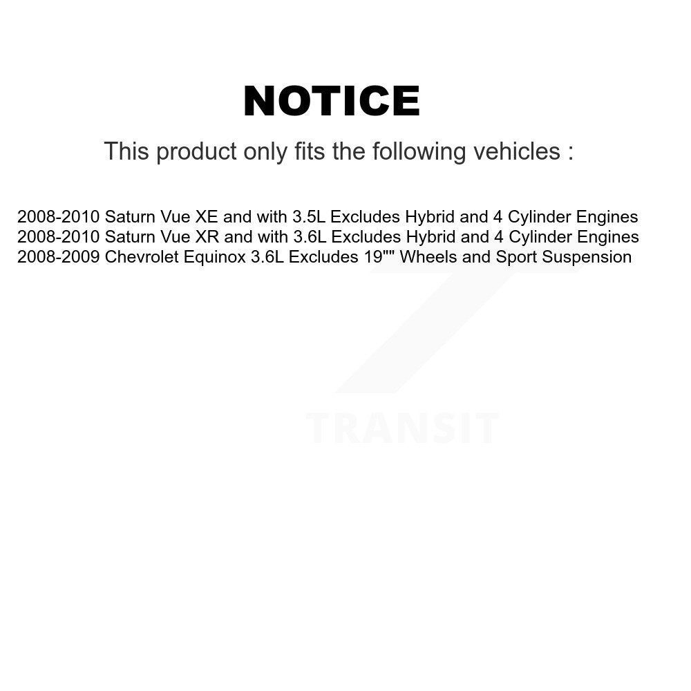 2008-2009 Chevrolet Equinox  , 2008-2010 Saturn Vue  , 2008-2010 Saturn Vue  Front Left Suspension Strut Coil Spring Assembly Kit