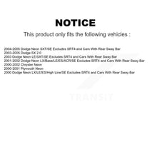 Charger l&#39;image dans la galerie, 2004-2005 Dodge Neon  , 2003 Dodge Neon , 2003-2005 Dodge SX 2.0  , 2001-2002 Dodge Neon  , 2000-2002 Chrysler Neon  , 2000 Dodge Neon , 2000-2001 Plymouth Neon  Rear Left Suspension Strut Coil Spring Assembly Kit