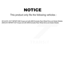 Charger l&#39;image dans la galerie, 2017 INFINITI Q60 , 2014-2015 INFINITI Q60  , 2009-2013 INFINITI G37  Front Right Suspension Strut Coil Spring Assembly Kit