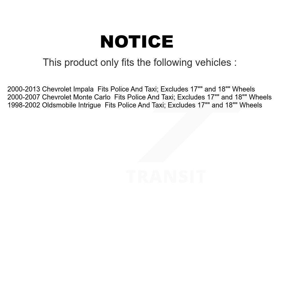 2000-2013 Chevrolet Impala  , 2000-2007 Chevrolet Monte Carlo  , 1998-2002 Oldsmobile Intrigue  Rear Right Suspension Strut Coil Spring Assembly Kit