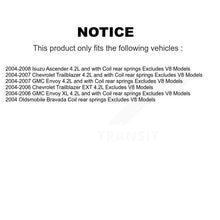 Load image into Gallery viewer, 2004-2007 Chevrolet Trailblazer  , 2004-2006 Chevrolet Trailblazer EXT  , 2004-2007 GMC Envoy  , 2004-2006 GMC Envoy XL  , 2004-2008 Isuzu Ascender  , 2004 Oldsmobile Bravada Front and Rear Suspension Strut Coil Spring Assembly Kit