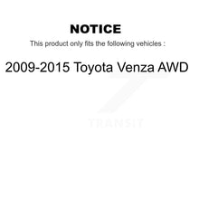 Charger l&#39;image dans la galerie, 2009-2015 Toyota Venza  Front and Rear Suspension Strut Coil Spring Assembly Kit