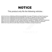 Charger l&#39;image dans la galerie, 2010 Ford Focus , 2009 Ford Focus , 2008 Ford Focus , 2007 Ford Focus , 2006 Ford Focus , 2006 Ford Focus Front and Rear Suspension Strut Coil Spring Assembly Kit