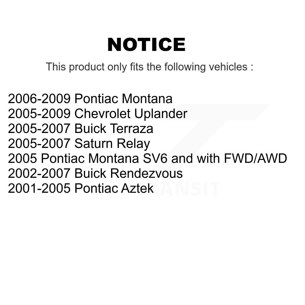 Front Tie Rod End & Boot Kit For Pontiac Montana Chevrolet Uplander Buick Rendezvous KTB-100022