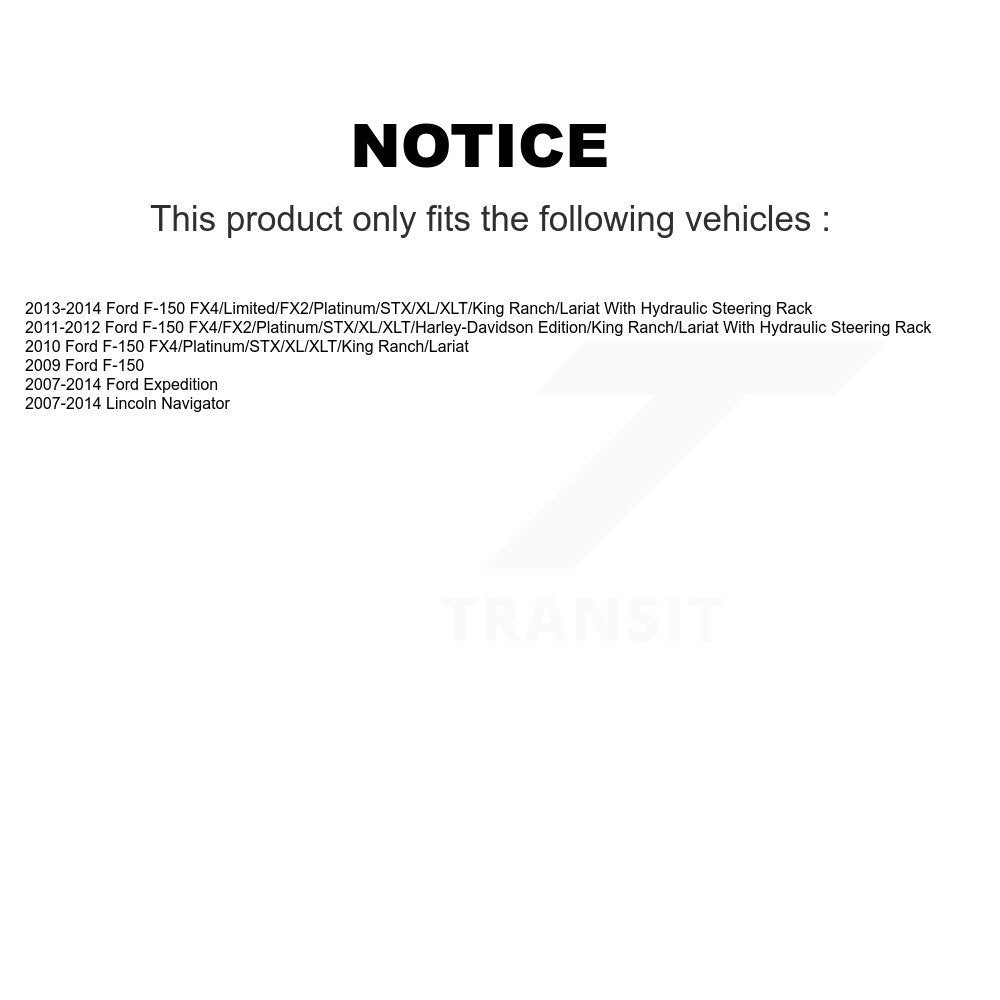 Front Steering Tie Rod End & Boot Kit For Ford F-150 Expedition Lincoln Navigator KTB-100801