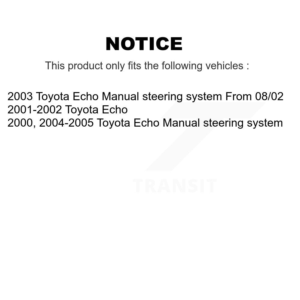 Front Steering Tie Rod End & Boot Kit For Toyota Echo KTB-100813