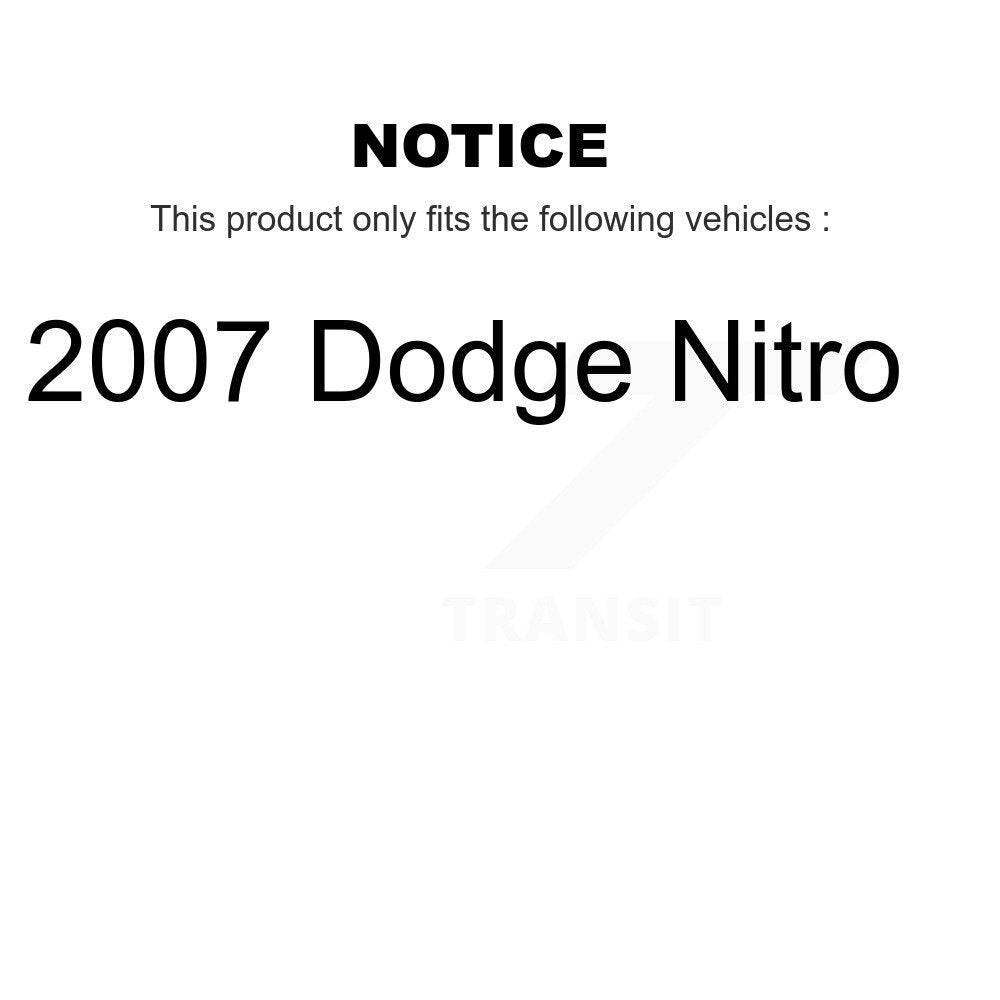 Front Steering Tie Rod End & Boot Kit For 2007 Dodge Nitro KTB-100832