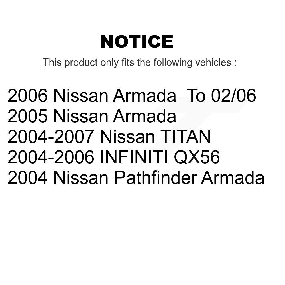 Front Rear Ceramic Brake Pads Kit For Nissan Titan Armada Pathfinder INFINITI