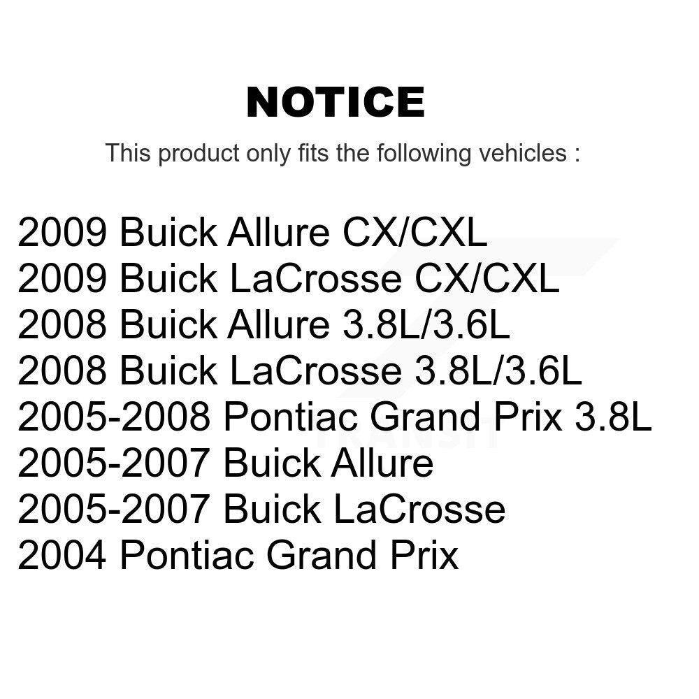 Front Rear Ceramic Brake Pads Kit For Pontiac Grand Prix Buick LaCrosse Allure