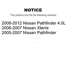 Charger l&#39;image dans la galerie, Front Rear Ceramic Brake Pads Kit For Nissan Pathfinder Xterra