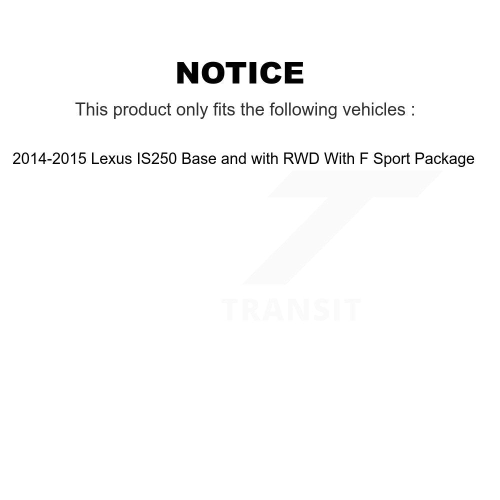 Front Rear Ceramic Brake Pads Kit For 2014-2015 Lexus IS250 With F Sport Package