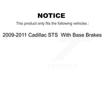 Load image into Gallery viewer, Front Rear Ceramic Brake Pads Kit For 2009-2011 Cadillac STS With Base Brakes